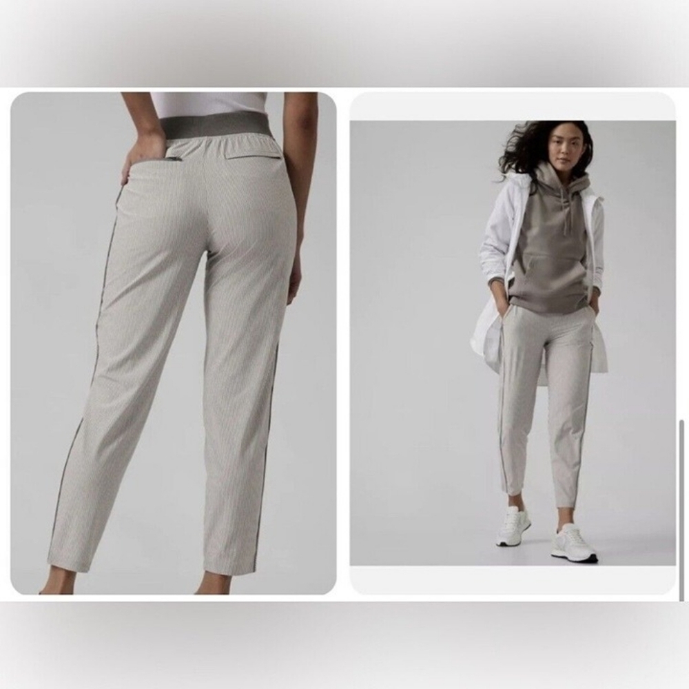 Athleta Brooklyn Mid-Rise Striped Ankle Pants Size 8T